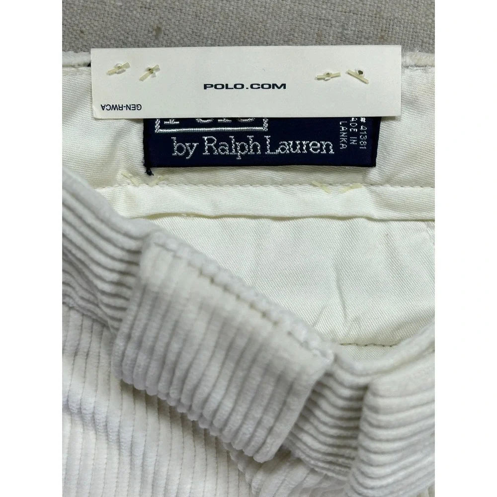 Vintage NWTs POLO Ralph Lauren Men's 30 HOLIDAY Corduroy Cargo Pants Pocket Flap